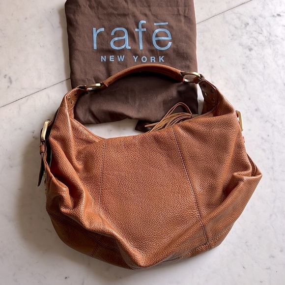 Large Rafe Cognac Leather Hobo Bag - Picture 6 of 14